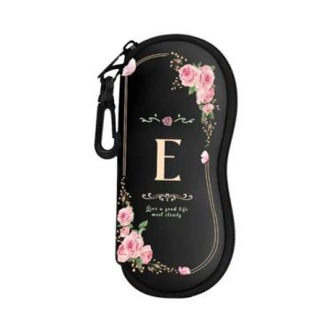 Imagem de Estojo De Óculos De Sol Unissex Leve Com Zíper Design De Letras A-Z Pa