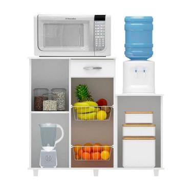 Imagem de Fruteira Para Cozinha Diva 2 Portas E 1 Gaveta Notável Branco
