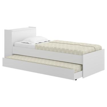 Imagem de Bicama Com Baú Embutido Para Colchão 78 X 188 Cm Multimóveis Fg5009 Branca
