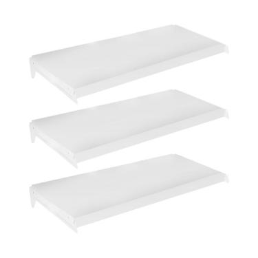 Imagem de Kit 3 Bandejas Prateleiras 40x91 Para Gôndolas New Plus Sem Porta Etiquetas - Sa Gôndolas