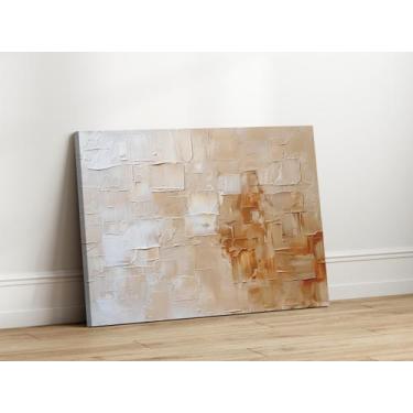 Imagem de Quadros Decorativos para Sala Quarto Tons Terrosos Relevo 40x60 Linha 