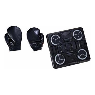 Imagem de Máquina Alvo Boxe Musical Luvas Recarregável Treino Preto - Importway