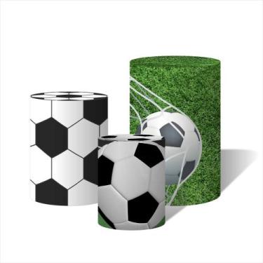 Imagem de Trio de Capas Cilindricas Versátil Futebol Campo e Bola  C/ Elástico -
