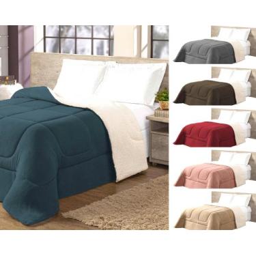 Imagem de Cobertor sherpa cobredom solteiro d. face lã carneiro quente - RG Shop