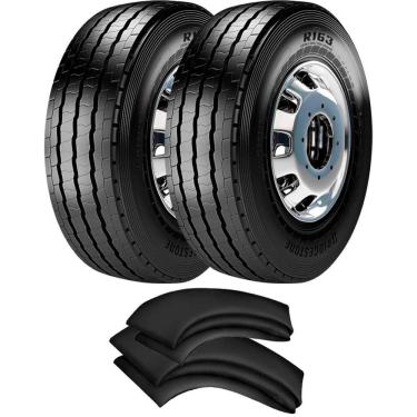 Imagem de Kit 2 Pneus 275/80r22.5 149/146L R163S Bridgestone + 2 Camaras