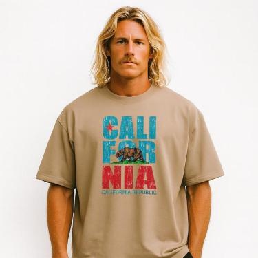 Imagem de Camiseta Oversized Masculina REPUBLICA DA CALIFORNIA Exclusiva Algodão Premium-Masculino