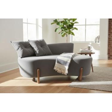 Imagem de Namoradeira Sofá Feijão Luna 130cm Orgânica Couro - Mansão Decor