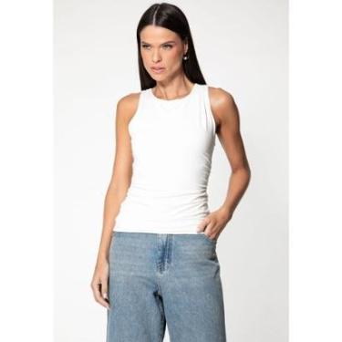 Imagem de Blusa Sem Manga Franzido Creme-Feminino