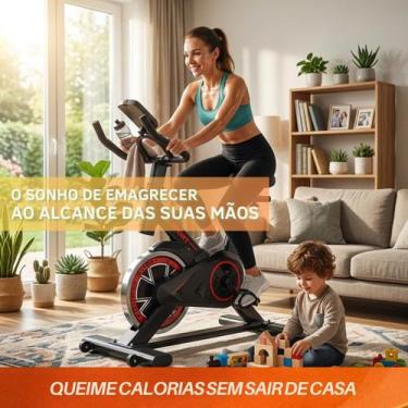 Imagem de Bicicleta Spinning Ergométrica Roda de Inércia de 8kg Profissional Sil