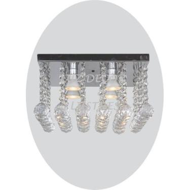 Imagem de Luminária Pendente Led Chuva Reta Base Inox - Luz Decor E Lustres, 20c