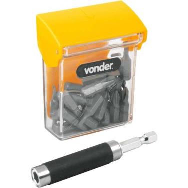 Imagem de Jogo de Bits/ponteiras com 21 Peças, Encaixe Sextavado de 1/4", Vonder