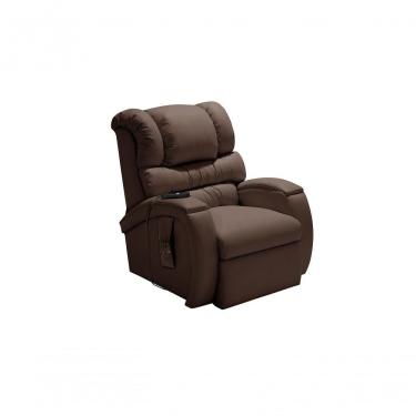 Imagem de Poltrona Reclinável Motorizada Com Lift E Massageador Imperial 310 Corino Marrom Império Estofados