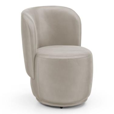 Imagem de Poltrona Orgânica Decorativa Molly Veludo Bege Desk Design