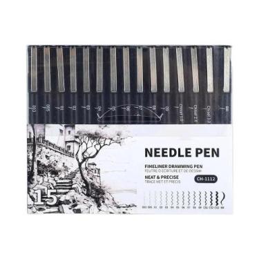 Imagem de Canetas Fineliner Pretas Tamanho 15/3, Micro Pigment Liner Multiliner 