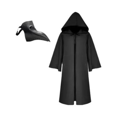 Imagem de Fantasia De Médico Da Peste Para Adultos E Crianças Com Capa, Máscara 