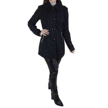 Imagem de Casaco Feminino Facinelli By Mooncity Médio Preto - 610248-Feminino