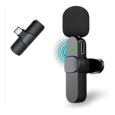Imagem de Microfone de Lapela sem Fio MDM para Celular Android com Conexão Bluetooth e Tipo C Áud...