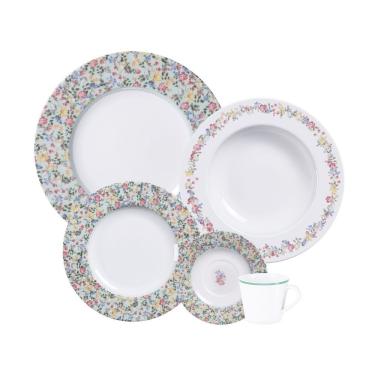 Imagem de Aparelho De Jantar Tramontina Dalina Em Porcelana Decorada 30 Peças