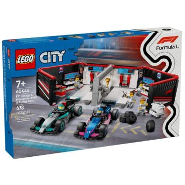 Imagem de Lego City - Garagem F1 E Carros Mercedes-amg E Alpine - 678 Peças - 60444