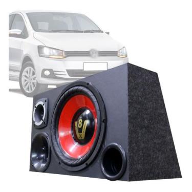 Imagem de Caixa Som Automotivo Trio Completa Subwoofer Para Volks Fox - OESTESOM