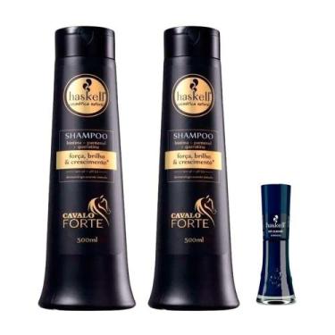 Imagem de Shampoo + Condicionador Haskell Cavalo Forte 500ml cada + Esmalte Hask