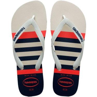 Imagem de Chinelo havaianas top nautical branco,  39, Branco