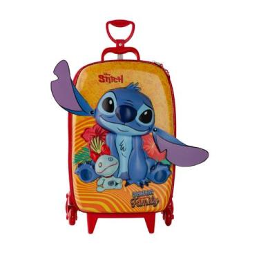 Imagem de Mochila De Carrinho Stitch Tropical Infantil 3d Impermeável - Diplomat