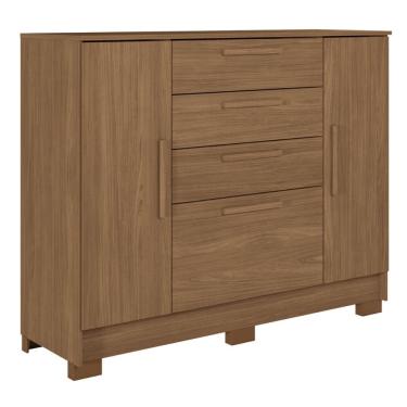 Imagem de Cômoda 4 Gavetas 2 Portas com Cabideiro e Prateleira Íris