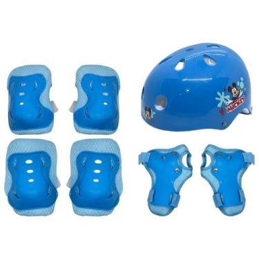 Imagem de Kit De Proteção Com Capacete Joelheiras Munhequeiras Cotoveleiras Skat