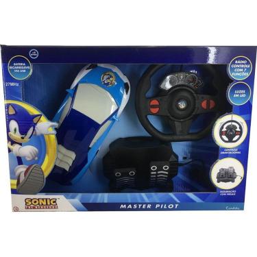 Imagem de Carrinho de Controle Remoto Sonic Master Pilot 7 Funções com Volante Gravitacional Candide