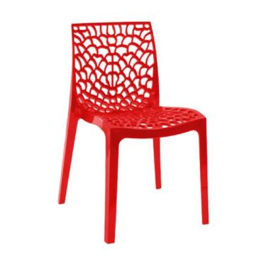 Imagem de Cadeira Vazada em Polipropileno Gruvyer Espresso Móveis Vermelho
