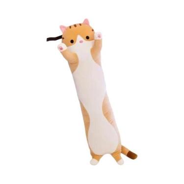 Imagem de Brinquedo De Pelúcia Gato Longo E Macio De 50cm, Almofada Engraçada Pa