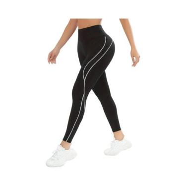 Imagem de Leggings femininas de cintura alta para ioga com barriga, leggings fit