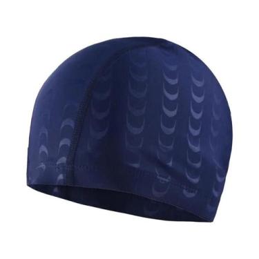 Imagem de Touca De Natação De Spandex Com Estampa De Pele De Tubarão Preta Para 
