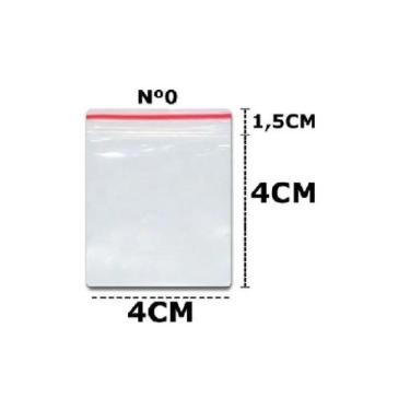 Imagem de 1000 Sacos Saquinho Zip Lock Hermético 4x4cm Plastico - Talge