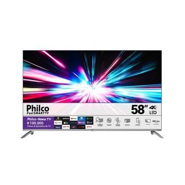 Imagem de Smart TV LED 58 4K Philco PTV58G7UR2CSBL Roku TV, Dolby Audio, HDR10, App Mobile, Borda Infinita