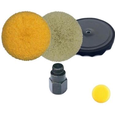 Imagem de Kit Polimento Rolyjones Boina Lã e Espuma 8'' Corte e Acabam - Congrat