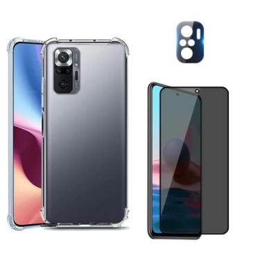 Imagem de Capa Capinha para Xiaomi Redmi Note 10 Pro Tela 6.67 + Película Privacidade 9d + Pl Camera - (C7ARMOR)