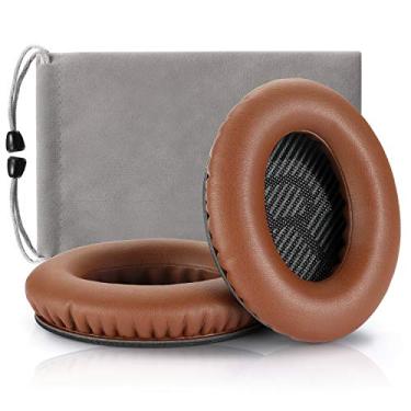 Imagem de Almofadas de substituição de fones de ouvido Bose para fones de ouvido, Cypher.V, compatível com Quietcomfort QC2 QC15 QC25 QC35 Ae2 Ae2i Ae2w Sound True/SoundLink Around Ear Headphones 1 par, Marrom