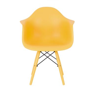 Imagem de Kit 2 Cadeiras de Jantar Braço Eames Eiffel Amarela Color
