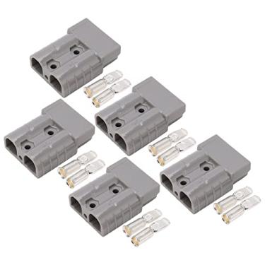Imagem de 5 conjuntos de kit de conector rápido de bateria 50A 600V plugue desconectar reboque de guincho para o carregamento