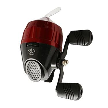 Imagem de Menolana Rotate Fishing Reel, com linha de pesca 3.0: 1 design de botão de proporção de engrenagem roda de fundição de alta velocidade para rios de água salgada ao ar livre, cabo duplo vermelho
