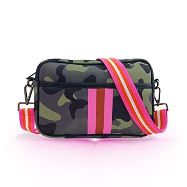 Imagem de Bolsa de neoprene, bolsa transversal de neoprene, bolsas transversais para mulheres, bolsa carteiro de neoprene da NIDOOT, Verde