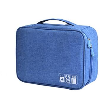 Imagem de Kiboule Bolsa de viagem organizadora eletrônica para acessórios de cabo bolsa de armazenamento bolsa livre espaço separado à prova d'água para cabo carregador de cabo rígido disco rígido fone de ouvi