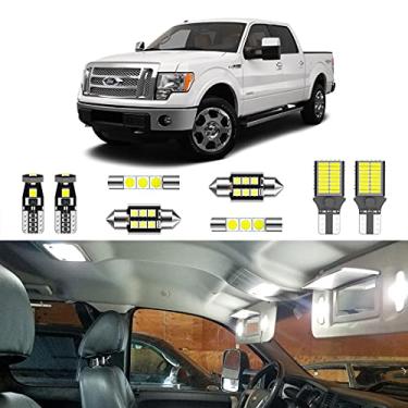 Imagem de LIGHSTA Kit de luz interior de LED branco super brilhante com 9 peças para Ford F150 2009 2010 2011 2012 2013 2014 + luzes de carga + luzes de placa de licença e ferramenta de instalação