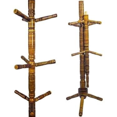 Imagem de Cabideiro Mancebo De Chão Em Madeira C/9 Ganchos