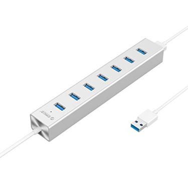 Imagem de Hub USB 3.0 em Alumínio com Fonte - 7 Portas - Orico