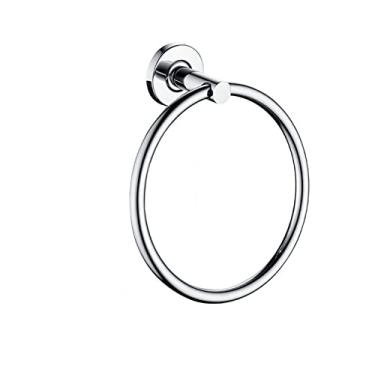 Imagem de Anel de toalha de ouro escovado montado na parede suporte de toalha redondo cabide acessórios de armazenamento cozinha banheiro acessórios preto fosco, cromado redondo A0