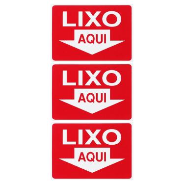 Imagem de Combo 3 Placas De Sinalização Lixo Aqui 30x20 Acesso - P-9 F9e