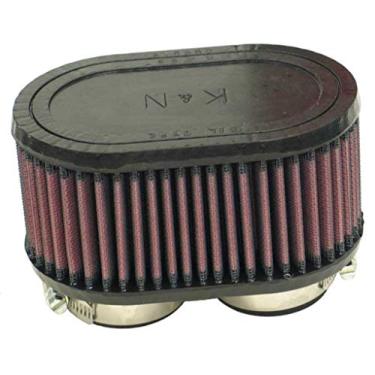 Imagem de Filtro de ar universal K&N: alto desempenho, premium, lavável, filtro de motor de substituição: diâmetro da flangea: 4,4 cm, altura do filtro: 7,6 cm, comprimento da flange: 1,6 cm, forma: oval, R-0990